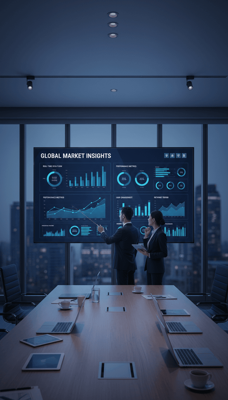 Data analyst reviewing analytics insights on computer screen
